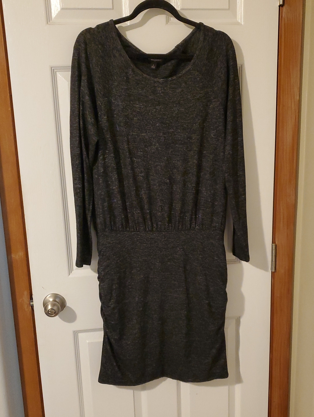 Banana Republic Charcoal Gray Long Sleeve Knit Dress